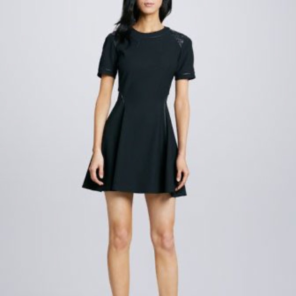 Elizabeth + James Leather Trim Dress